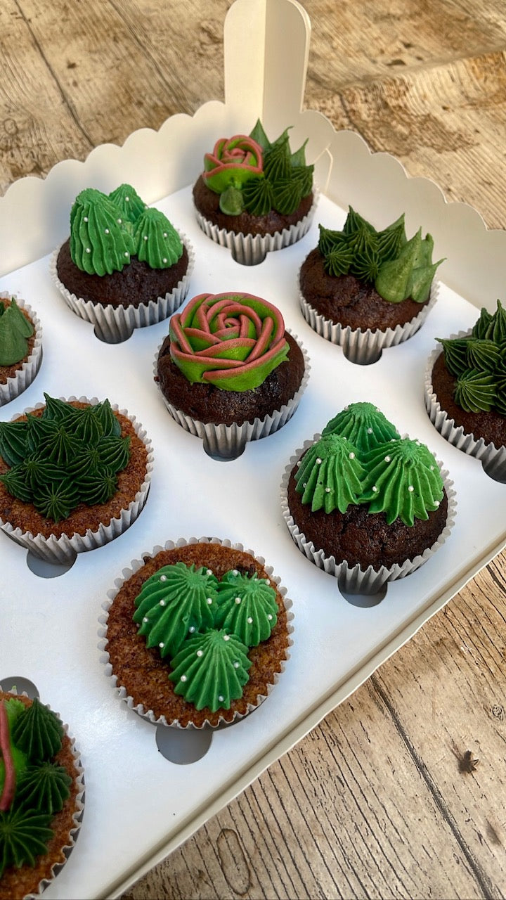Cupcakes de Cactus y Suculentas