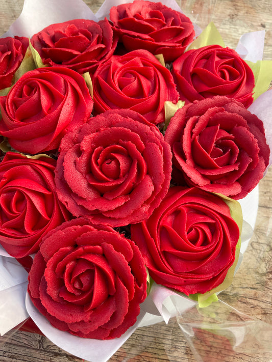 Bouquet de Cupcakes Rosas Rojas